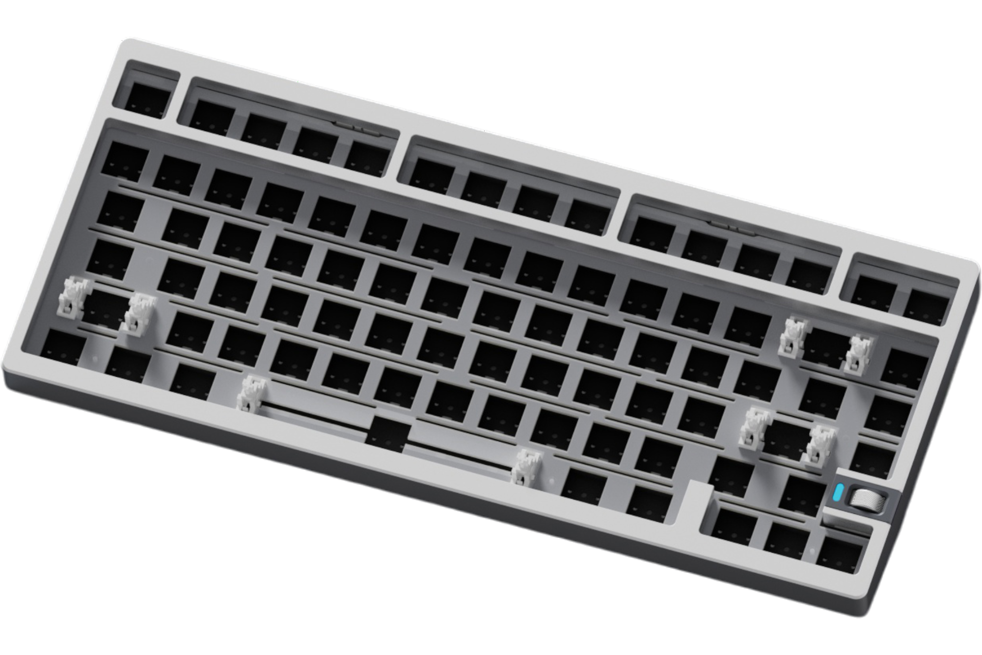 WOBKEY Zen65 Ultra - Silver Keyboard · Milktooth